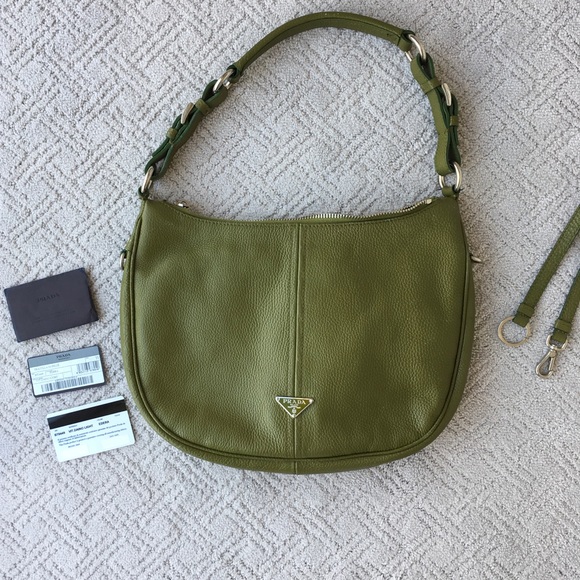 Prada Handbags - Authentic Prada Vitello Daino Light in Edera Color